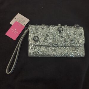 Kate Spade Sparkling Silver Wristlet